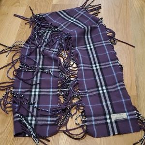 Authentic Burberry Cashmere Fringe Scarf